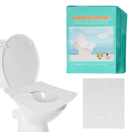 Disposable Toilet Seat Covers, 100 Count Flushable Paper Travel Set Individually Wrapped Portable Toilet Seat Covers for Adults Kids Toddlers Potty Training