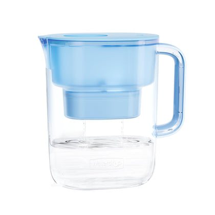 Waterdrop 200-Gallon Long-Life Lucid 10-Cup Water Filter Pitcher, NSF Certified, 5X Times Lifetime, Reduces PFAS, PFOA/PFOS, Chlorine, BPA Free, Blue