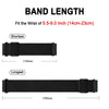 BISONSTRAP Nylon Watch Bands 16mm, Adjustable Braided Loop Straps for Men and Women,Black with Black Buckle