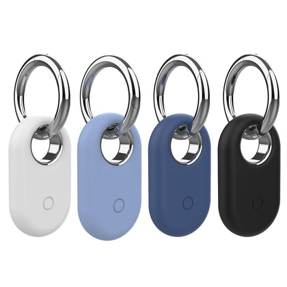 4 Pack Protective Silicone Case for Samsung Galaxy SmartTag2 with Key Ring for Pets, Wallet, Luggage, 4 Pack Full-Body Shockproof Smart Tag 2 Holder, Scratch Resistant Silicone Protective Case