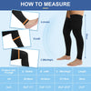 2 Pairs Men's Thigh High Compression Stockings Footless 20-30 mmHg Compression Leg Sleeves Thigh High Graded Compression with Silicone Band for Men Sport Running Edema Swelling Black XL