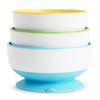 Munchkin® Stay Put Suction Bowls for Babies and Toddlers, 3 Pack, Blue/Green/Yellow
