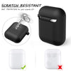 Airpods Case Cover, LELONG Soft Silicone Protective Case Cover with Keychain for Apple Airpods 2nd 1st Charging Case Men Women [Front LED Visible]
