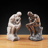 NEWQZ Creative Thinker Statues Individual Figurine for Living Room Decor H 9.6 Inch (Sandstone)