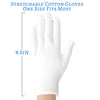 Cotton Gloves, 30 Pcs White Cotton Gloves for Dry Hands Moisturizing Eczema, Washable Cotton Gloves for Men and Women, Stretchable Cloth Gloves for Coin Jewelry Silver Inspection