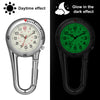 NICERIO Clip-on Fob Watch,Night Light Alloy Watch Ideal for Doctors Nurses Rock Climbing Mountaineering (White)