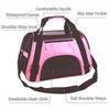 PYKESALY Cat Carrier Dog Carrier Pet Carrier, Airline Approved Soft-Sided Foldable,Puppy Carrier with Breathable Mesh for Small Medium Cats Dogs Rabbit (Small, Pink)
