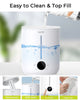 Humidifiers for Bedroom Large Room, Syvio 2.8L Smart Humidity Sensor Cool Mist Air Humidifiers, Easy to Clean Humidifiers for Baby Home Top Fill, Essential Oil Diffuser, Ultrasonic Quiet, 360° Nozzle