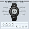 PINDOWS Watches for Women, Digital Sports Watch 50M Waterproof LED Backlight Calendar Wrist Watch with Alarm Clock..