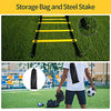 1/2/4 Pack Agility Ladder Set, 8 Rungs/12 Rungs Agility Ladder Set, Speed Training Ladder with Steel Stakes and Carry Bag for Soccer, Speed Fitness Feet Training(2 Pack, 12 Rungs)