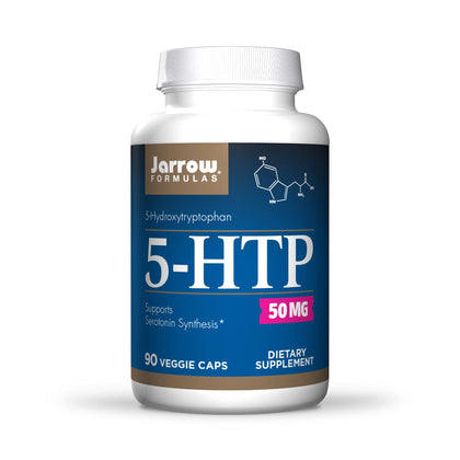 Jarrow Formulas 5-HTP - 90 Veggie Caps - Supports Melatonin Production & Serotonin Synthesis - 90 Servings (Packaging may vary)