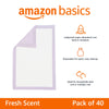 Amazon Basics Cat Pad Refills for Litter Box, Fresh Scent, Pack of 40, Purple