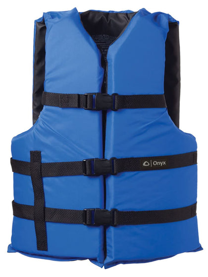 ONYX General Purpose Boating Life Jacket Universal, Blue