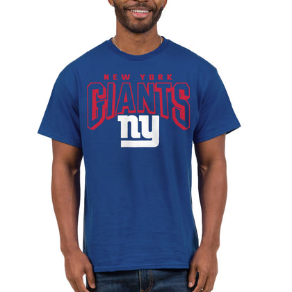 Junk Food Clothing x NFL - New York Giants - Bold Logo - Unisex Adult Short Sleeve Fan T-Shirt for Men and Women - Size XX-Large
