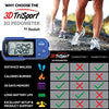 3DTriSport Walking 3D Pedometer with Clip and Strap, Free eBook | 30 Days Memory, Accurate Step Counter, Walking Distance Miles/Km, Calorie Counter, Daily Target Monitor, Exercise Time. (Blue)