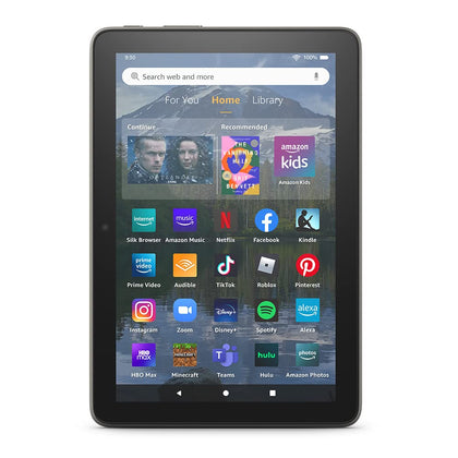 Amazon Fire HD 8 Plus tablet, 8 HD Display, 32 GB, 30% faster processor, 3GB RAM, wireless charging, (2022 release), Gray