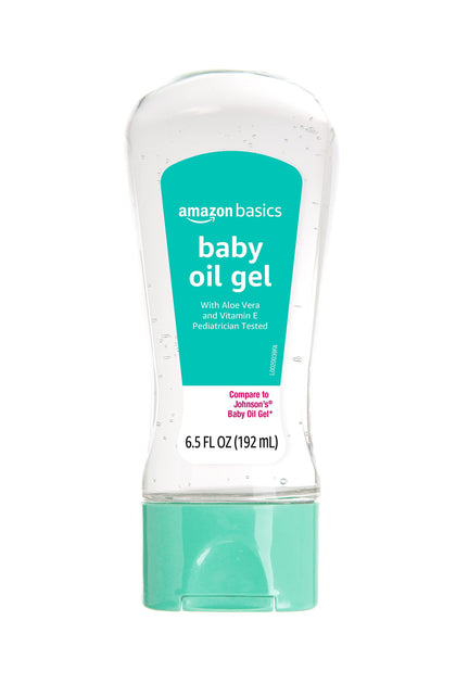 Amazon Basics Baby Oil Gel with Aloe & Vitamin E, 6.5 Fluid Ounce, 1-Pack (Previously Solimo)