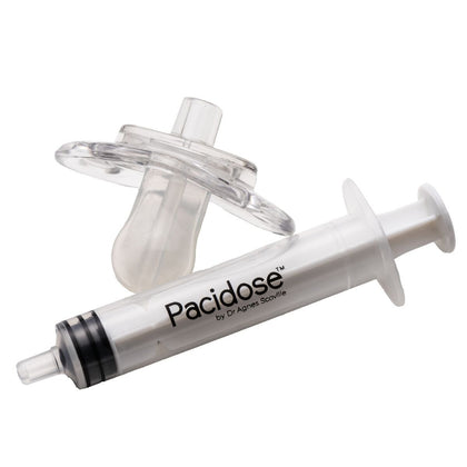 Pacidose Pacifier Liquid Medicine Dispenser with Oral Syringe | Newborn Baby | 0-6 Months