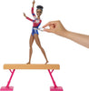 Barbie Gymnastics Playset with Doll and 15+ Accessories, Twirling Gymnast Toy with Balance Beam, Brunette Doll