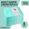 8 Pack Adult Diaper Liner Refills, Compatible with Janibell Akord 280 Slim Model, Adult Diaper System to Eliminate Waste, Odor Resistant By Comficove