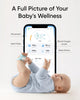 eufy Baby Smart Sock S320 Baby Monitor with 2.4 GHz Wi-Fi, Track Sleep Patterns, Naps, Heart Rate, and Blood Oxygen Levels, Soft and Comfortable, for Babies 0-18 Months, No Monthly Fee