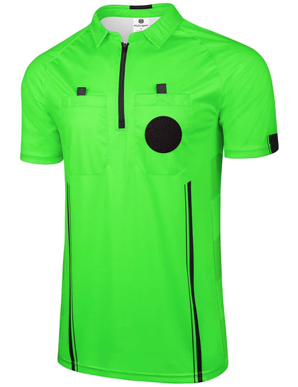 FitsT4 Pro Soccer Referee Jersey Short Sleeve Ref Shirts Green Medium