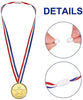 Whaline 20 Pcs Gold Award Medals Winner with Ribbon Necklaces Award Medals for Kids School Meeting Sports Events Talent Show Spelling Bees Party Decor or Celebration Souvenir