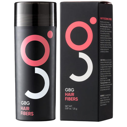 GBG Womens Hair Fibers for Thinning Hair - Cruelty Free - Hair Powder for Fine Hair - Instantly Thick in 30 Seconds, Hair Touch Up, Hair Thickener for Women & Men (Dark Brown) 25g