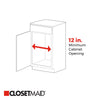 ClosetMaid Pull Out Cabinet Organizer Heavy Duty, Slide Out Pantry Shelves Drawers for Kitchen, Bathroom, White, 11-Inch One Tier