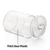 Tbestmax 4 Pack Qtip Holder - Restroom Bathroom Organizers and Storage Containers, Clear Plastic Apothecary Jars with Lids for Cotton Ball, Cotton Swab, Cotton Round Pads, Floss