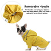 Morezi Dog Zip Up Dog Raincoat with Reflective Buttons, Rain/Water Resistant, Adjustable Drawstring, Removable Hood, Stylish Premium Dog Raincoats with Legs - Size XS to XXL Available - Yellow - M