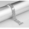 Mtozon Metal Bands Compatible with Fitbit Versa 2/Versa Lite/Versa, Replacement Metal Rhinestone Bling Bracelet Wristband for Women, Silver