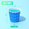 [500Pack ] 3 oz Paper Cups, Small Mouthwash Cups, Disposable Bathroom Cups, Paper Cups for Party, Picnic, BBQ, Travel, and Event, Assorted Blue Pattern