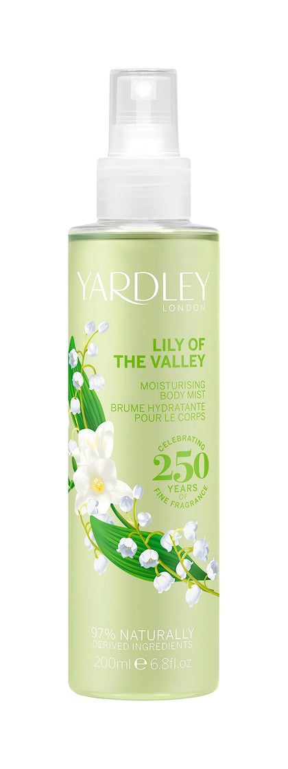 Yardley of London Lily of the Valley 6.8 Moisturising Fragrance Body Mist