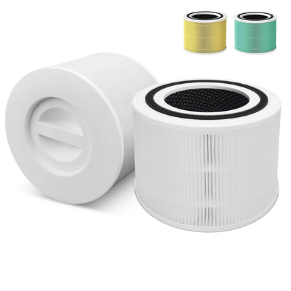 Core 300 Replacement Filter for LEVOIT Core 300 and Core 300S Vortex Air Air Purifier, 3-in-1 H13 Grade True HEPA Filter Replacement 2 Pack, Compare to Part No. Core 300-RF (White)