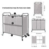 STORAGE MANIAC 3 Section Laundry Sorter, 3 Bag Laundry Hamper Cart with Heavy Duty Rolling Lockable Wheels and Removable Bags, Laundry Organizer Basket Clothes Separator Hamper, Gray