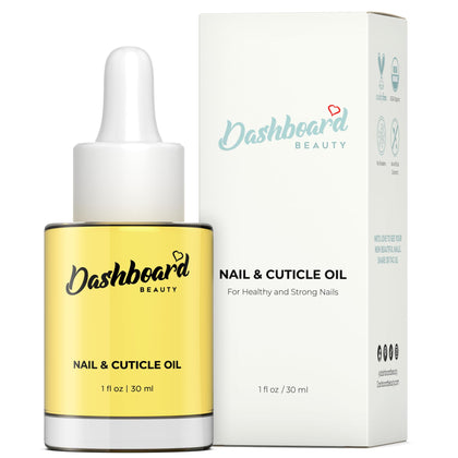 DASHBOARD BEAUTY Cuticle Nail Oil - 1 oz Bottle Formulated to Support Nail Health & Resilience - Quick Absorption, Promotes Hydration & Nourishment - Ideal for Professionals & Nail Lovers