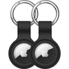 ?2 Pack? Linsaner Compatible with AirTag Case Keychain Air Tag Holder Silicone AirTags Key Ring Cases Tags Chain Apple AirTag GPS Item Finders Accessories?Black+Black