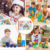 Bmag Magnetic Tiles, 100PCS Magnet Building Blocks for Kids, Stacking Building Set for Boys Girls, STEM Preschool Educational Learning Construction Toy with 2 Cars