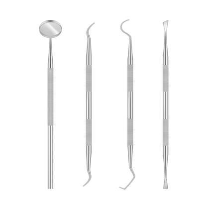 Dental Cleaning Tools Set For At Home Use - Oral Care Dental Hygiene Kit Includes Teeth Scraper For Plaque, Mirror, Scaler, Pick - These Teeth Cleaning Tools Are Made From Stainless Steel