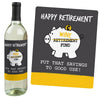Retirement Party - Gifts for Women and Men - Wine Bottle Label Stickers - Set of 4