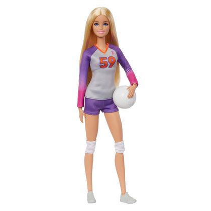 Barbie Doll & Accessories, Made to Move Career Volleyball Player Doll with Uniform and Ball