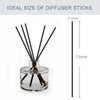 HOSSIAN 50pcs Diffuser Sticks - Fragrance Refill Black Fibre Reed Thick Diffuser Sticks for Diffuser Oils (7.5/19cm)