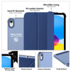 MoKo Case for iPad 10th Generation 10.9 inch 2022, Slim Stand Protective Cover with Hard PC Translucent Back Shell Cover for iPad 10th Gen 2022, Support Touch ID, Auto Wake/Sleep, Navy Blue