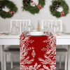 ARKENY Christmas Table Runner 13x72 Inches,Floral Leaf Red Seasonal Farmhouse Burlap Indoor Kitchen Dining Table Decorations for Home Party AT324-72