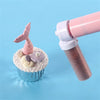 Rainmae Manual Airbrush for Decorating Cakes, DIY Baking Tools with 4pcs Cake Spray Tube for Kitchen DIY Baking Cake Cupcakes Cookies and Desserts Decorating Cake Icing Coloring Tool, Kitchen Supplies