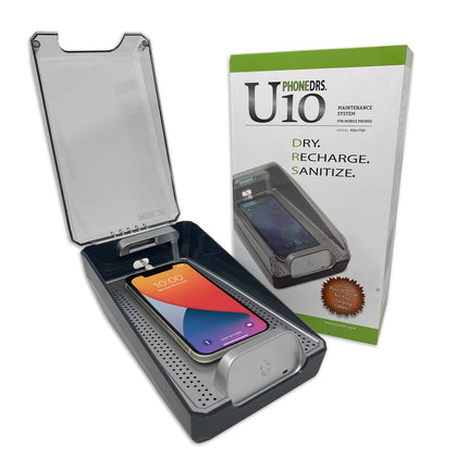 PHONEDRS U10 UV-C Cell Phone Sanitizer with Dryer and Charger | Cleans, Dries and Charges All Phones