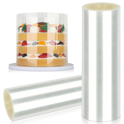 Horbin Cake Collar - 6 x 394inch/1 Roll-Transparent Acetate Cake Roll, Professional Acetate Sheets for Baking, Elegant Cake Wrapping, Edge Decorating.