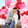 Winrayk 150Pcs Valentine's Day Balloon Garland Arch Kit Pink Red Rose Red Balloons 18