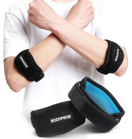 Bodyprox Elbow Brace 2 Pack for Tennis & Golfer's Elbow Pain Relief